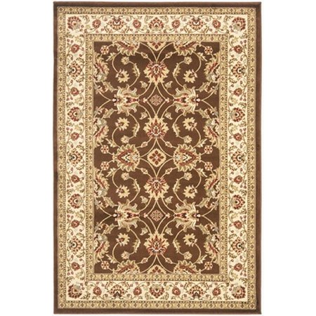 SAFAVIEH 2 ft. 3 in. x 8 ft. Runner Lyndhurst Brown and Ivory Traditional Rug LNH553-2512-28